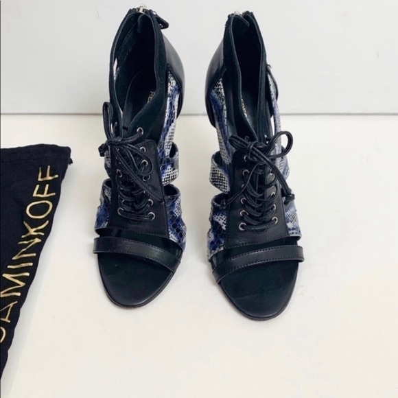 Rebecca Minkoff Reed Open Toe Leather Heels size 7 - Picture 3 of 6